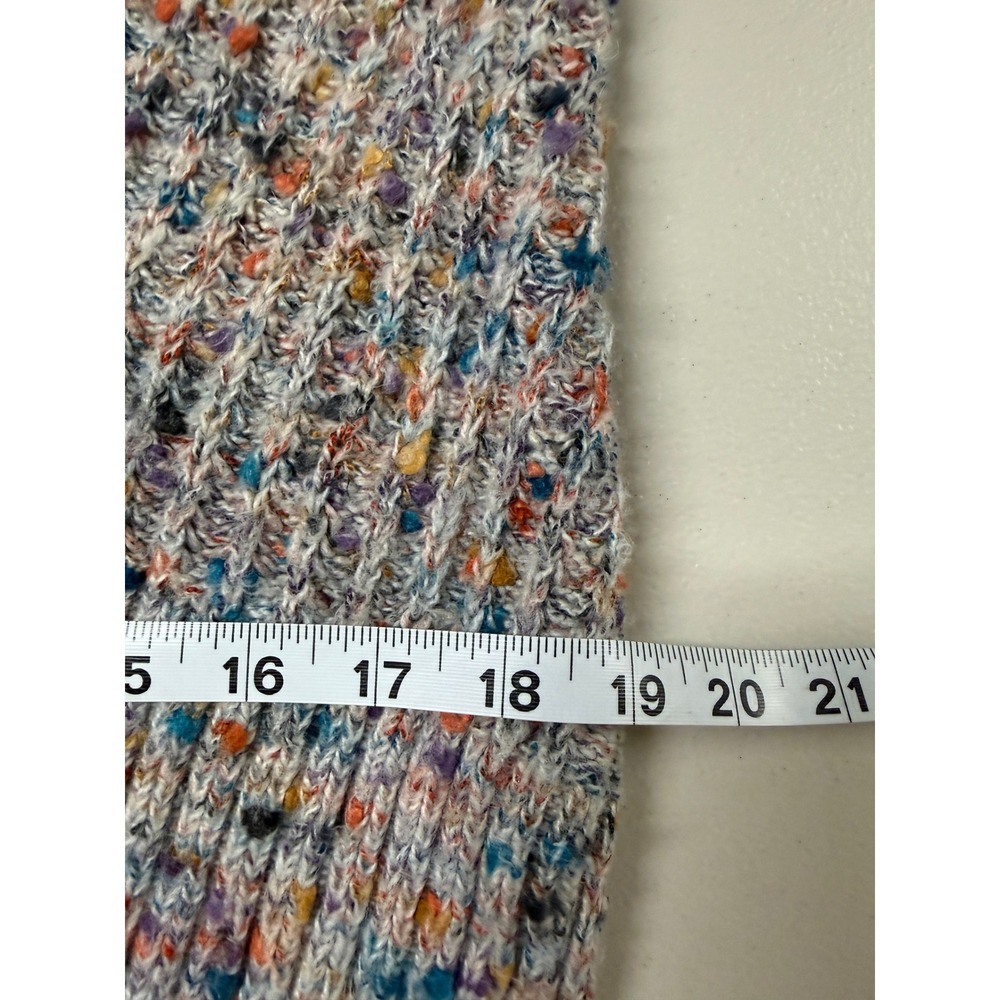 Womens M Flecked Confetti Knit Mock Neck Sweater Thick Speckled Textured - Picture 7 of 16